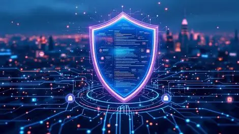 Shield data nodes ai security enterprise protection london cityscape