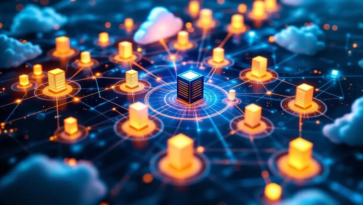 Network data centers cloud servers asia pacific map glowing data streams