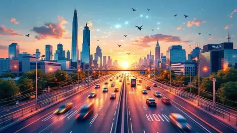 Modern european smart city traffic cameras ai driven infrastructure digital integration