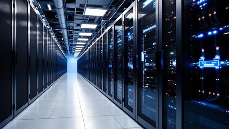 Enterprise datacenter sleek server racks nvidia gpus energy efficient