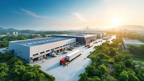 Aerial semiconductor campus penang malaysia modern factories