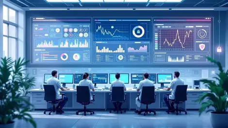 Modern hospital ops room dashboards doctors it data security privacy