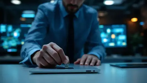 It security pro inserting hardware key laptop phishing protection